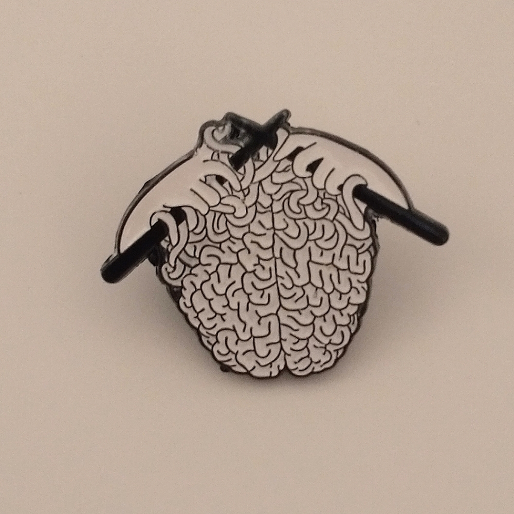 🧁 3/$30 Knitting of the Brains Enamel Pin NEW
